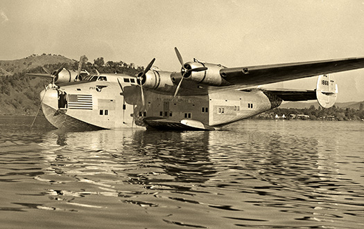 Pan Am 314A Clipper flying boat on Clear Lake
