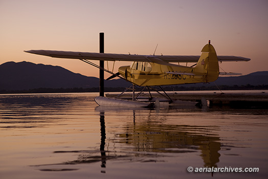 © aerialarchives.com Super Cub, seaplane, floatplane, floats, Clear Lake,  AHLC2616