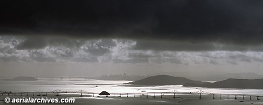 © aerialarchives.com, winter storm,San Francisco Bay,  AHLB9095